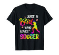 Just Loves Soccer Watercolor Painting T-Shirt - Streetwear Style Men Women - T-Shirt, Sweatshirt, Hoodie