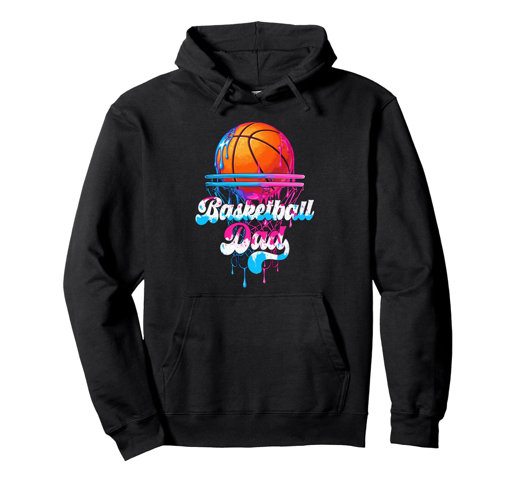 Basketball Dad Funny Fathers Day Ice Hoodie - Minimalist Print for Adults - T-Shirt, Sweatshirt, Hoodie