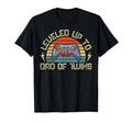 Leveled Up To Dad Twins Fathers Day Twins T-Shirt - Novelty Apparel Unisex - T-Shirt, Sweatshirt, Hoodie