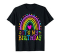 Its My Birthday Teens Gift Rainbow T-Shirt - Minimalist Print Unisex - T-Shirt, Sweatshirt, Hoodie