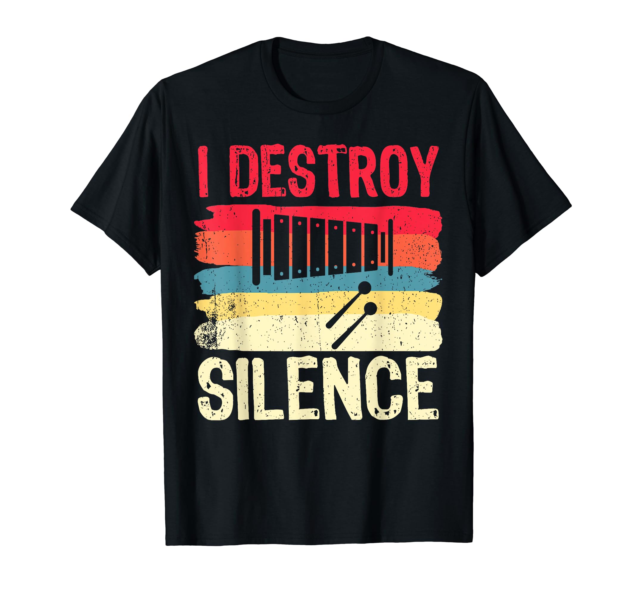 Funny Glockenspiel I Destroy Silence T-Shirt - Custom Art Print Unisex - T-Shirt, Sweatshirt, Hoodie