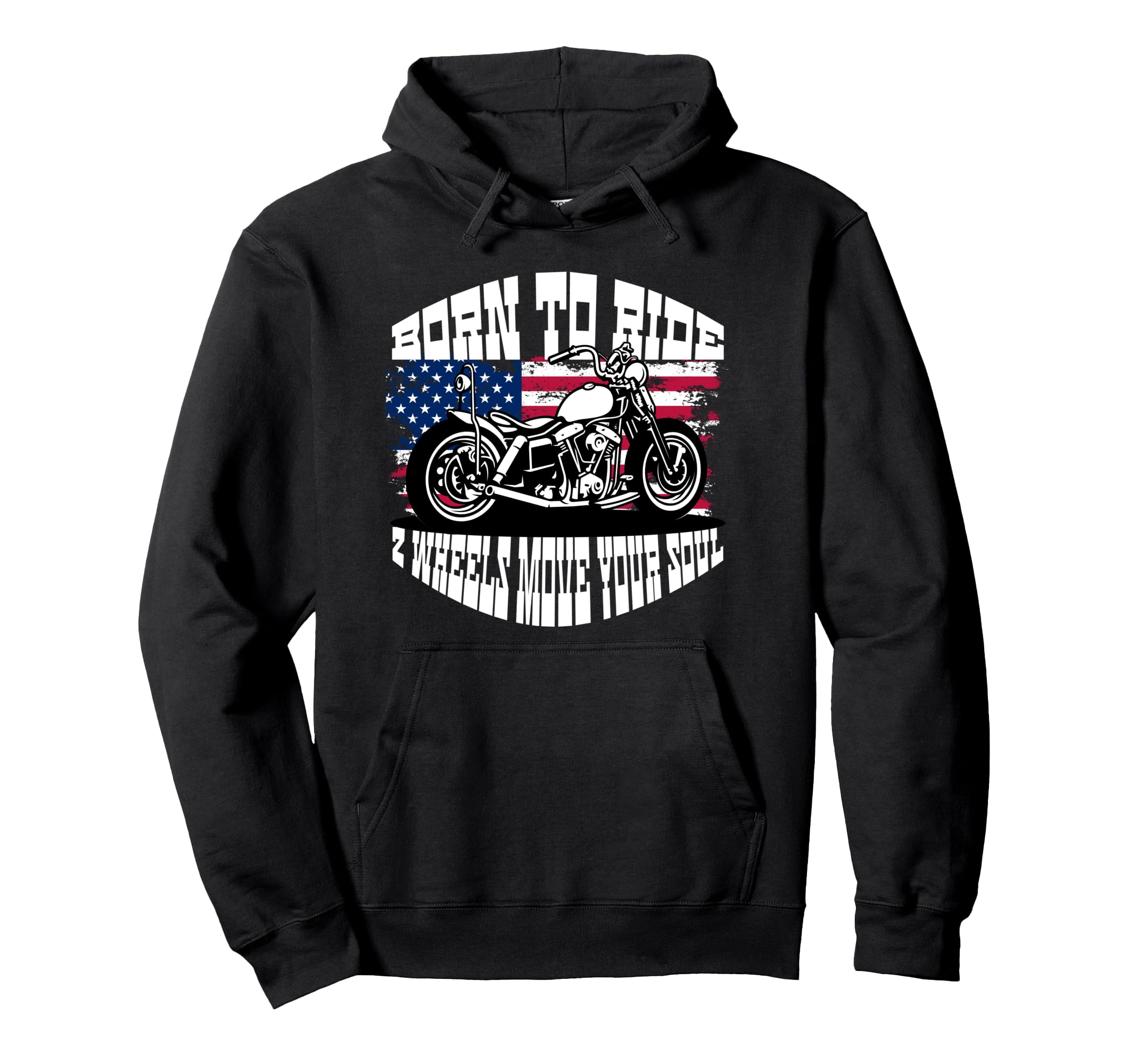 Biker Dad American Us Flag Motorcycle Hoodie - Streetwear Style Men Women - T-Shirt, Sweatshirt, Hoodie