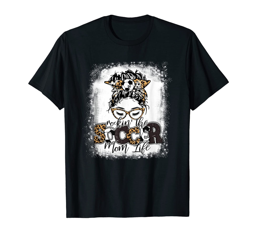 Bleached Rockin Soccer Mom Ball T-Shirt - Casual Everyday Wear for Adults - T-Shirt, Sweatshirt, Hoodie