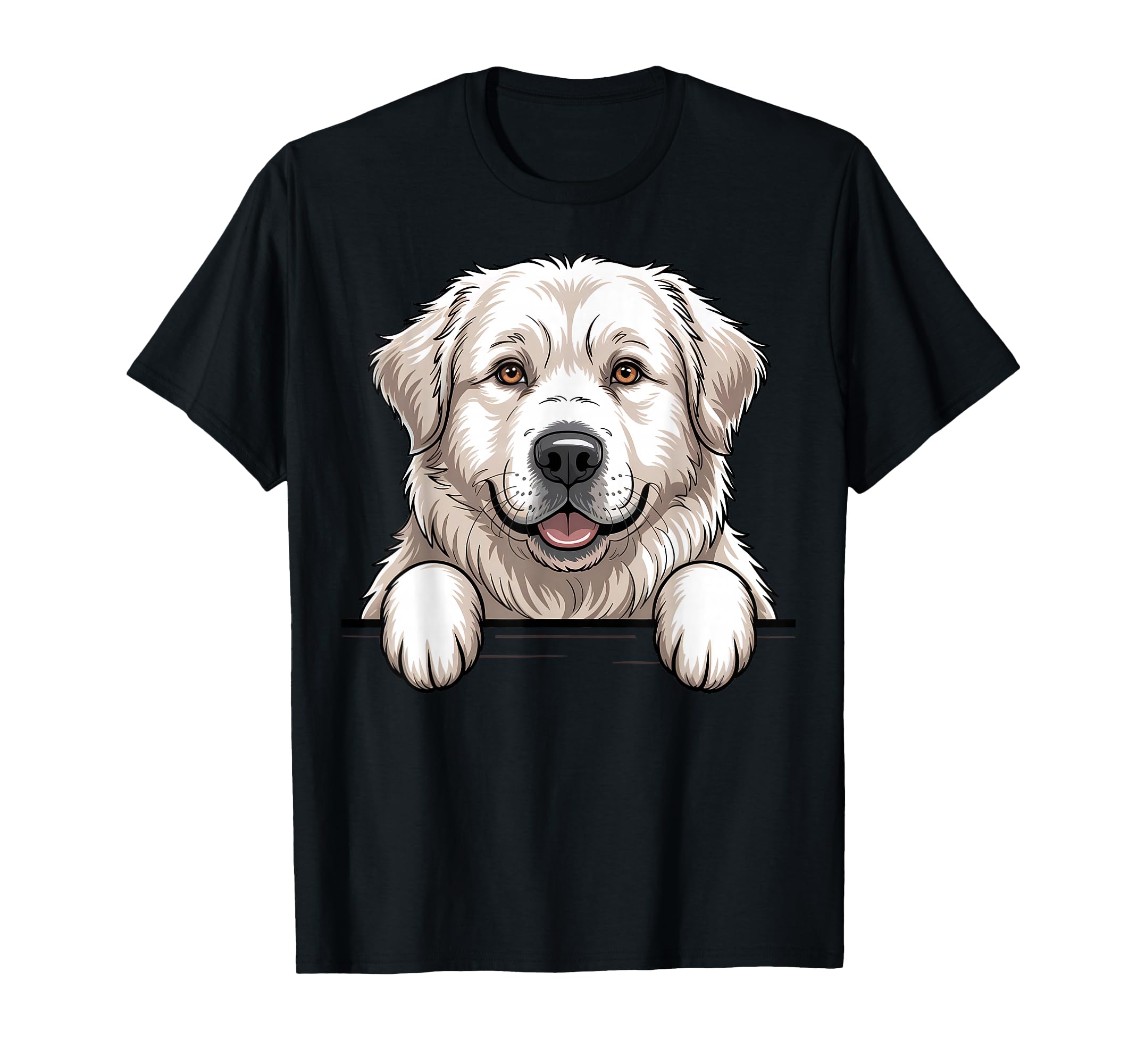 Great Pyrenees Funny Peeking Pocket T-Shirt - Unique Graphic Men Women - T-Shirt, Sweatshirt, Hoodie