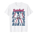 Baseball Auntie Aunt Baseball Bow T-Shirt - Aesthetic Graphic Unisex - T-Shirt, Sweatshirt, Hoodie