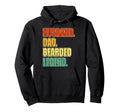 Husband Dad Bearded Legend Fathers Hoodie - Casual Everyday Wear Men Women - T-Shirt, Sweatshirt, Hoodie