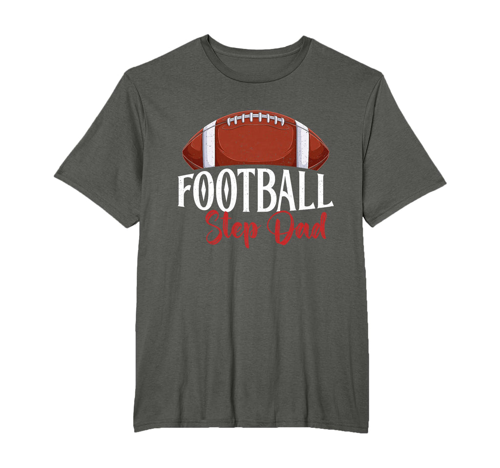 Proud American Football Step Dad Gifts T-Shirt - Graphic Print Men Women - T-Shirt, Sweatshirt, Hoodie