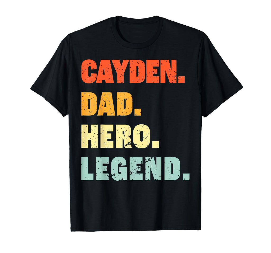 Cayden Dad Hero Legend Personalized T-Shirt - Custom Art Print for Adults - T-Shirt, Sweatshirt, Hoodie