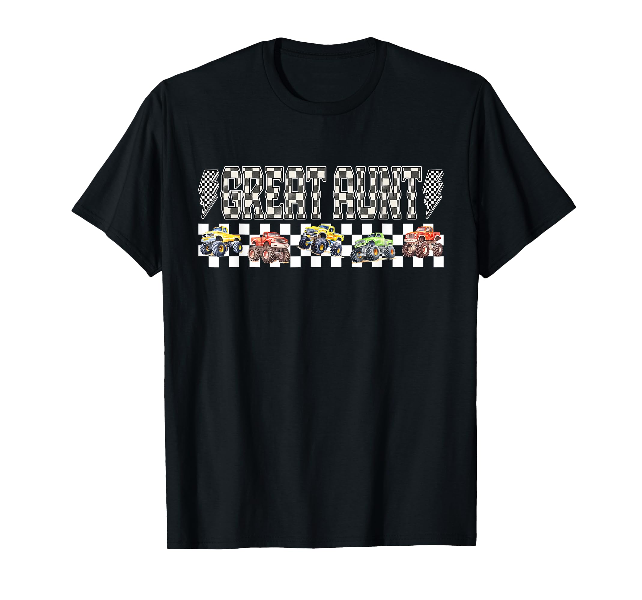 Great Aunt Monster Truck Family Crew T-Shirt - Trendy Graphic Men Women - T-Shirt, Sweatshirt, Hoodie