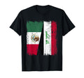Mexico Iraq Half Flag Mexican Iraqi T-Shirt - Minimalist Print Men Women - T-Shirt, Sweatshirt, Hoodie