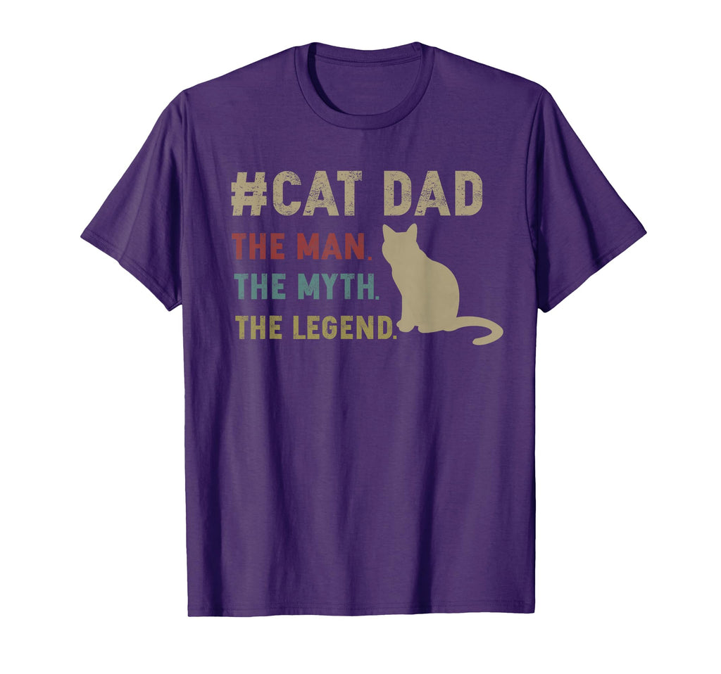 Cat Dad Myth Legend Gift Dad T-Shirt - Novelty Apparel for Adults - T-Shirt, Sweatshirt, Hoodie