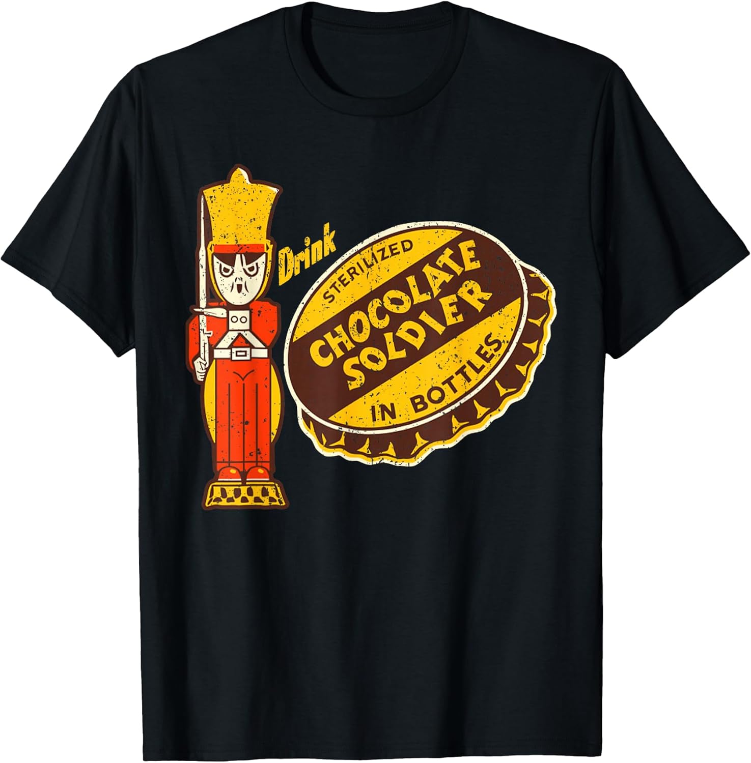 Vintage Drink Chocolate Soldier - Adult & Kids T-Shirts, Sweatshirts & Hoodies apparel design preview 1