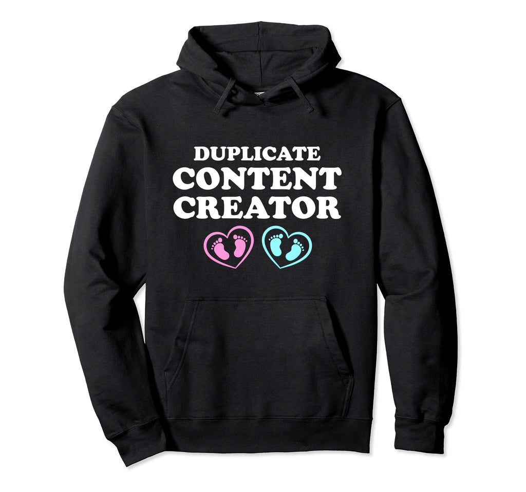 Mom Dad Twins And Duplicate Content Hoodie - Fun Novelty Design for Adults - T-Shirt, Sweatshirt, Hoodie