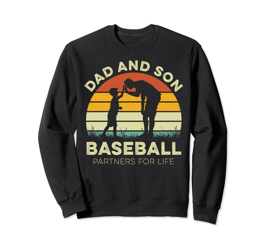 Dad And Son Baseball Partners Sweatshirt - Casual Everyday Wear for Adults - T-Shirt, Sweatshirt, Hoodie