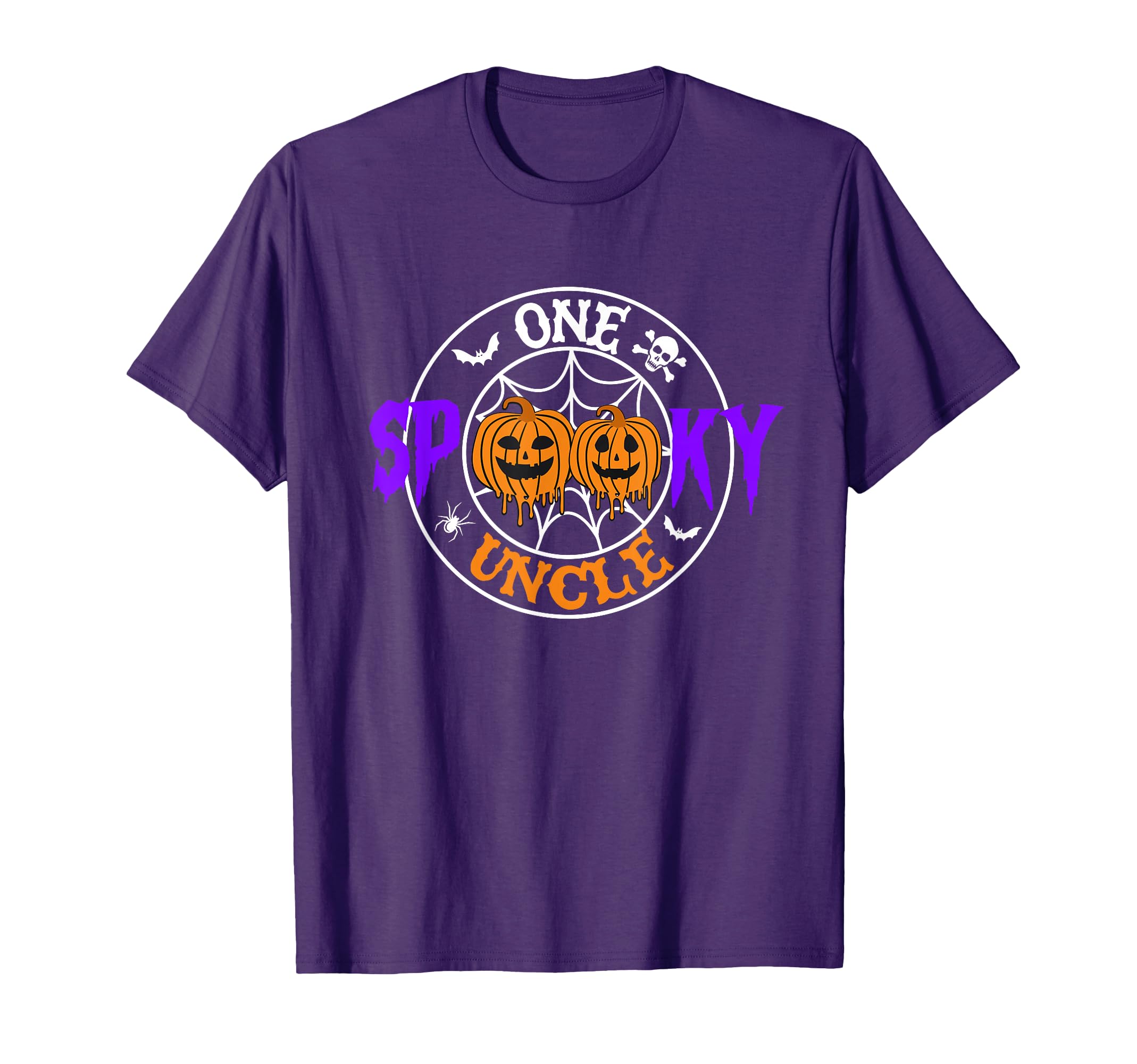 One Spooky Uncle Pumpkin Skeleton T-Shirt - Fun Novelty Design Men Women - T-Shirt, Sweatshirt, Hoodie