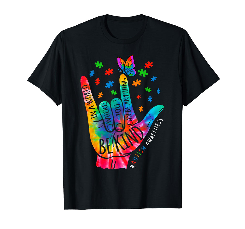 Be Kind Love Asl Sign Language Autism T-Shirt - Unique Graphic Unisex - T-Shirt, Sweatshirt, Hoodie