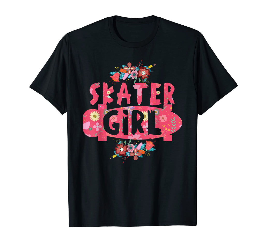 Skater Floral Skateboard Skaters Skating T-Shirt - Trendy Graphic Men Women - T-Shirt, Sweatshirt, Hoodie