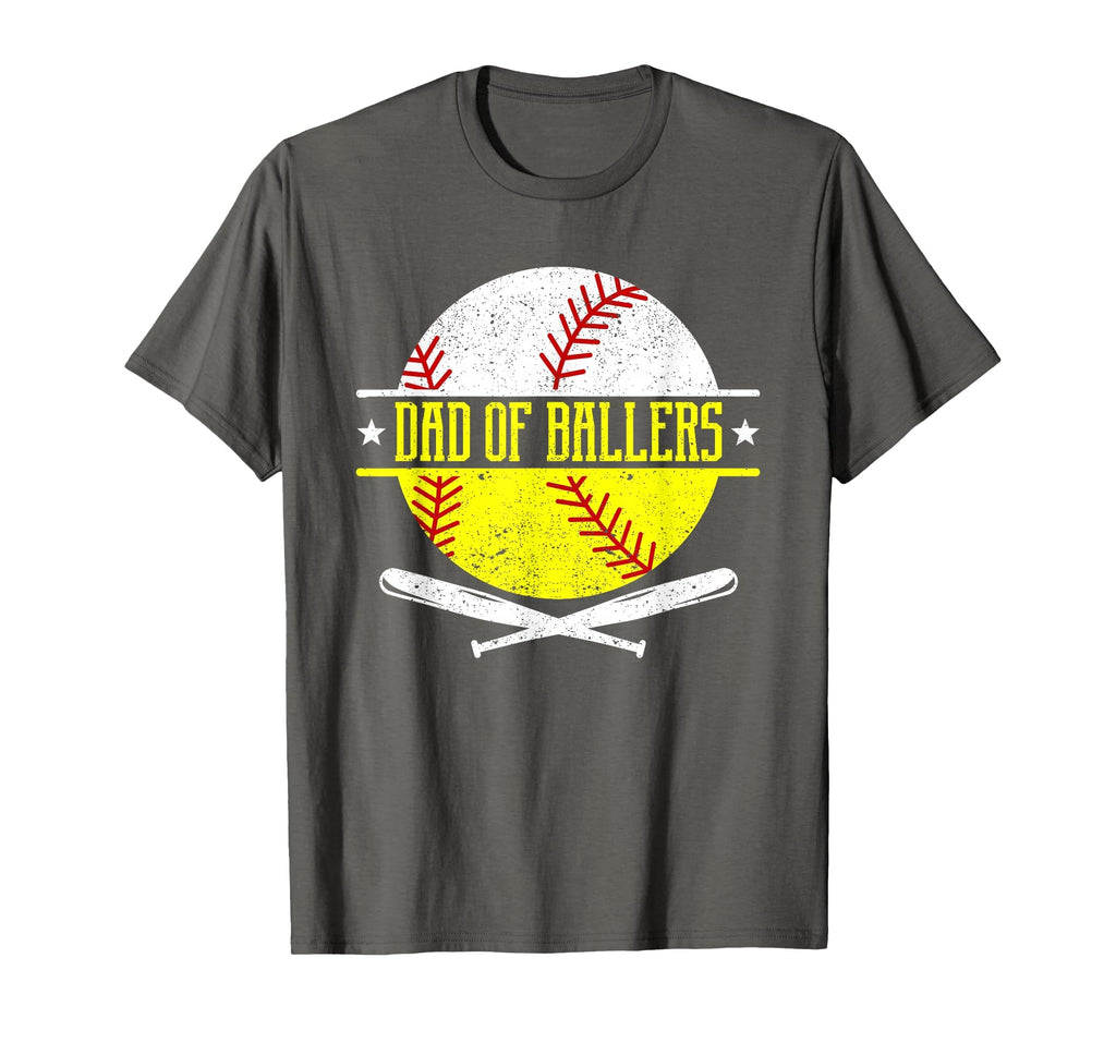 Dad Ballers Funny Dad Baseball And T-Shirt - Fun Novelty Design for Adults - T-Shirt, Sweatshirt, Hoodie