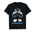 Argentina Flag Hairbun Football Soccer T-Shirt - Custom Art Print Unisex - T-Shirt, Sweatshirt, Hoodie