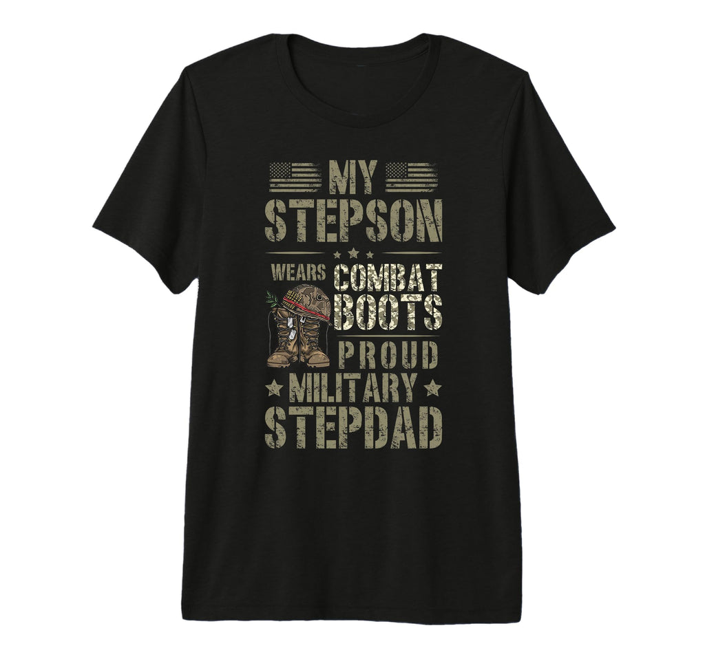 Mens Proud Military Stepdad Military T-Shirt - Novelty Apparel Unisex - T-Shirt, Sweatshirt, Hoodie