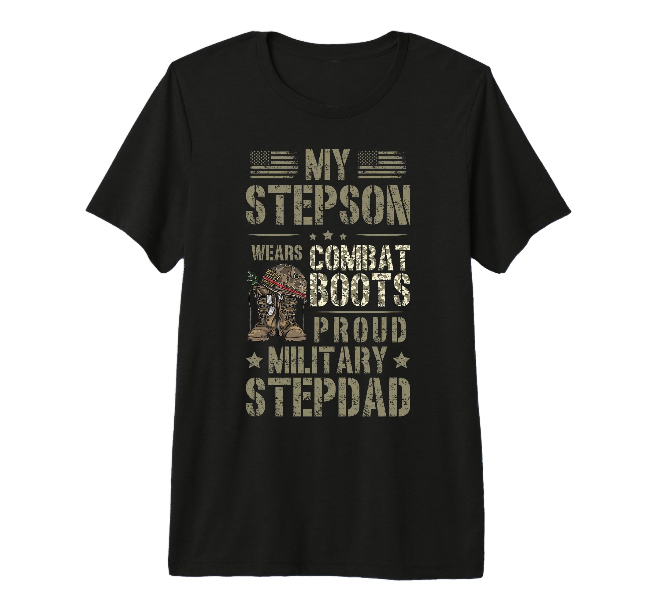 Mens Proud Military Stepdad Military T-Shirt - Novelty Apparel Unisex - T-Shirt, Sweatshirt, Hoodie
