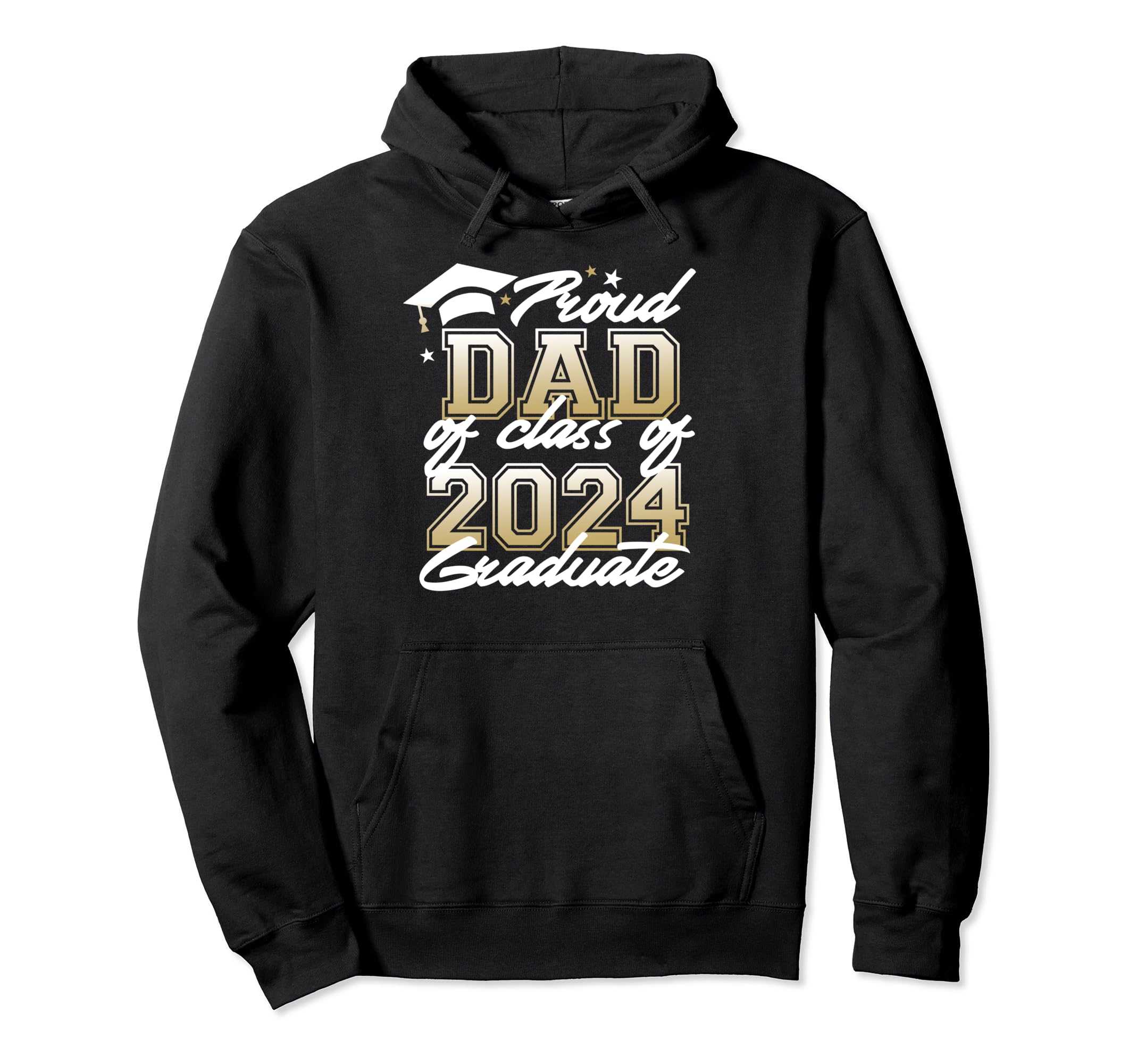 Proud Dad Class 2024 Graduate Senior Hoodie - Custom Art Print Unisex - T-Shirt, Sweatshirt, Hoodie