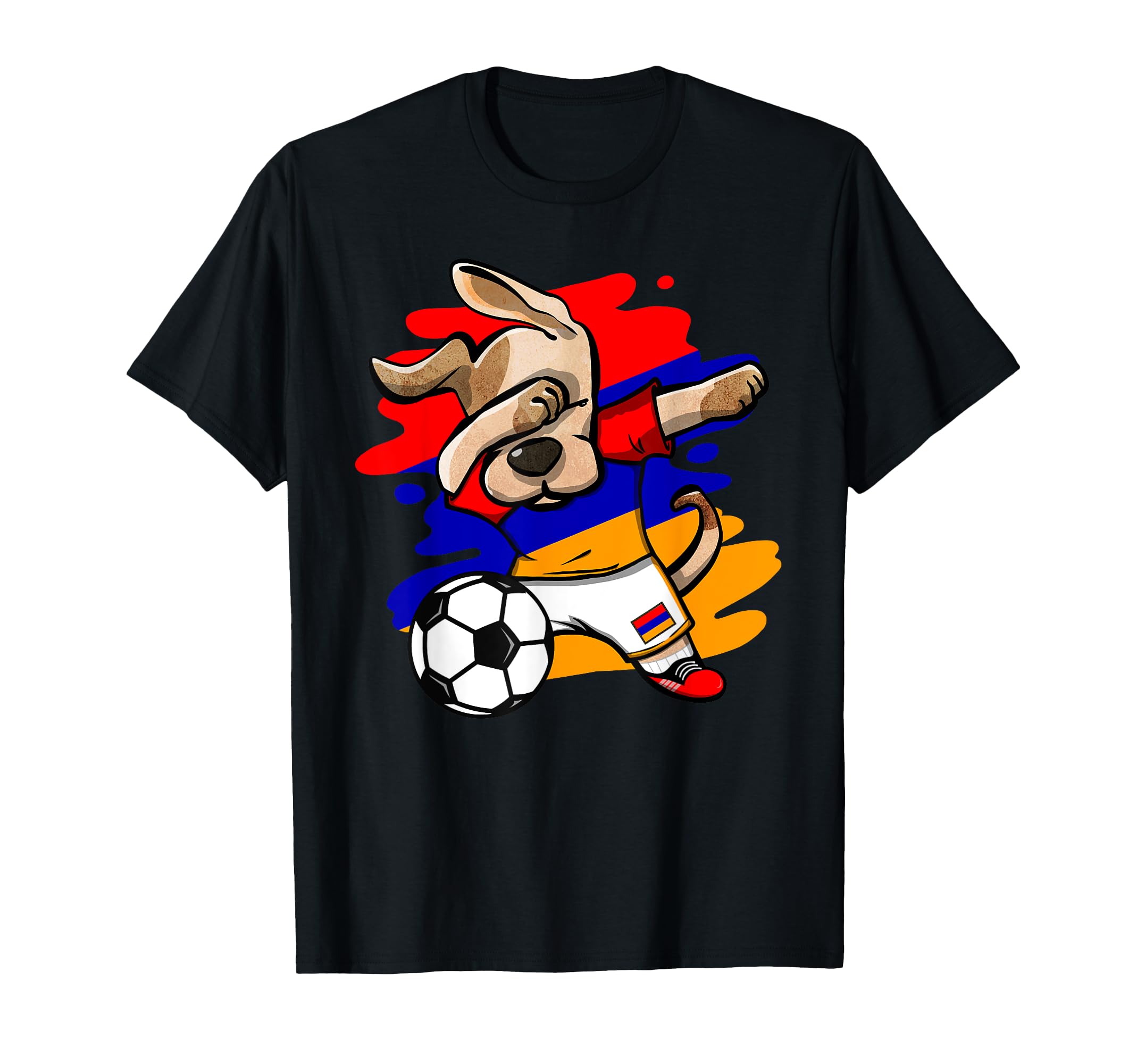 Dabbing Dog Armenia Soccer Fan Jersey T-Shirt - Fun Novelty Design Unisex - T-Shirt, Sweatshirt, Hoodie