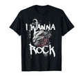 I Wanna Rock Puns T Shirts Unique Dad T-Shirt - Graphic Print for Adults - T-Shirt, Sweatshirt, Hoodie