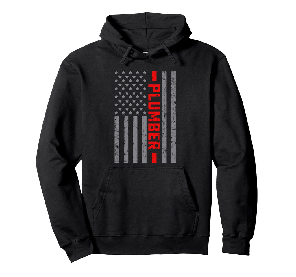 American Flag Plumber Us Flag Dad Hoodie - Fun Novelty Design Unisex - T-Shirt, Sweatshirt, Hoodie