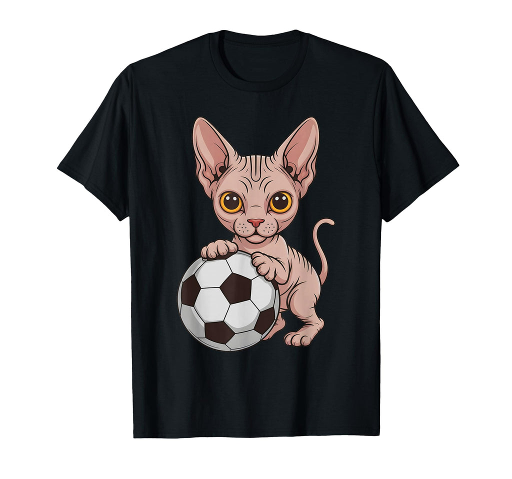 Funny Soccer Sphynx Just Who Loves Cats T-Shirt - Trendy Graphic Unisex - T-Shirt, Sweatshirt, Hoodie