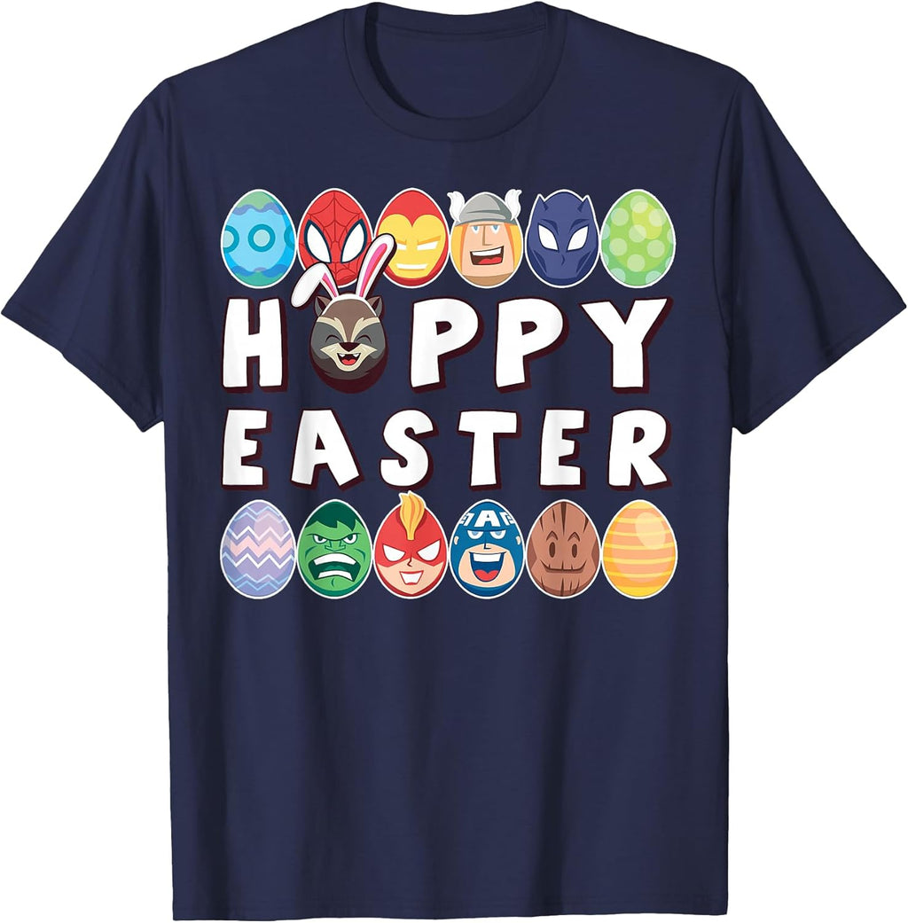 Easter Hoppy Group Eggs Small - Adult & Kids T-Shirts, Sweatshirts & Hoodies apparel design preview 1