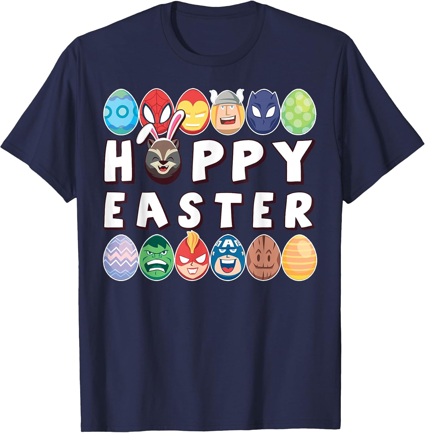 Easter Hoppy Group Eggs Small - Adult & Kids T-Shirts, Sweatshirts & Hoodies apparel design preview 1