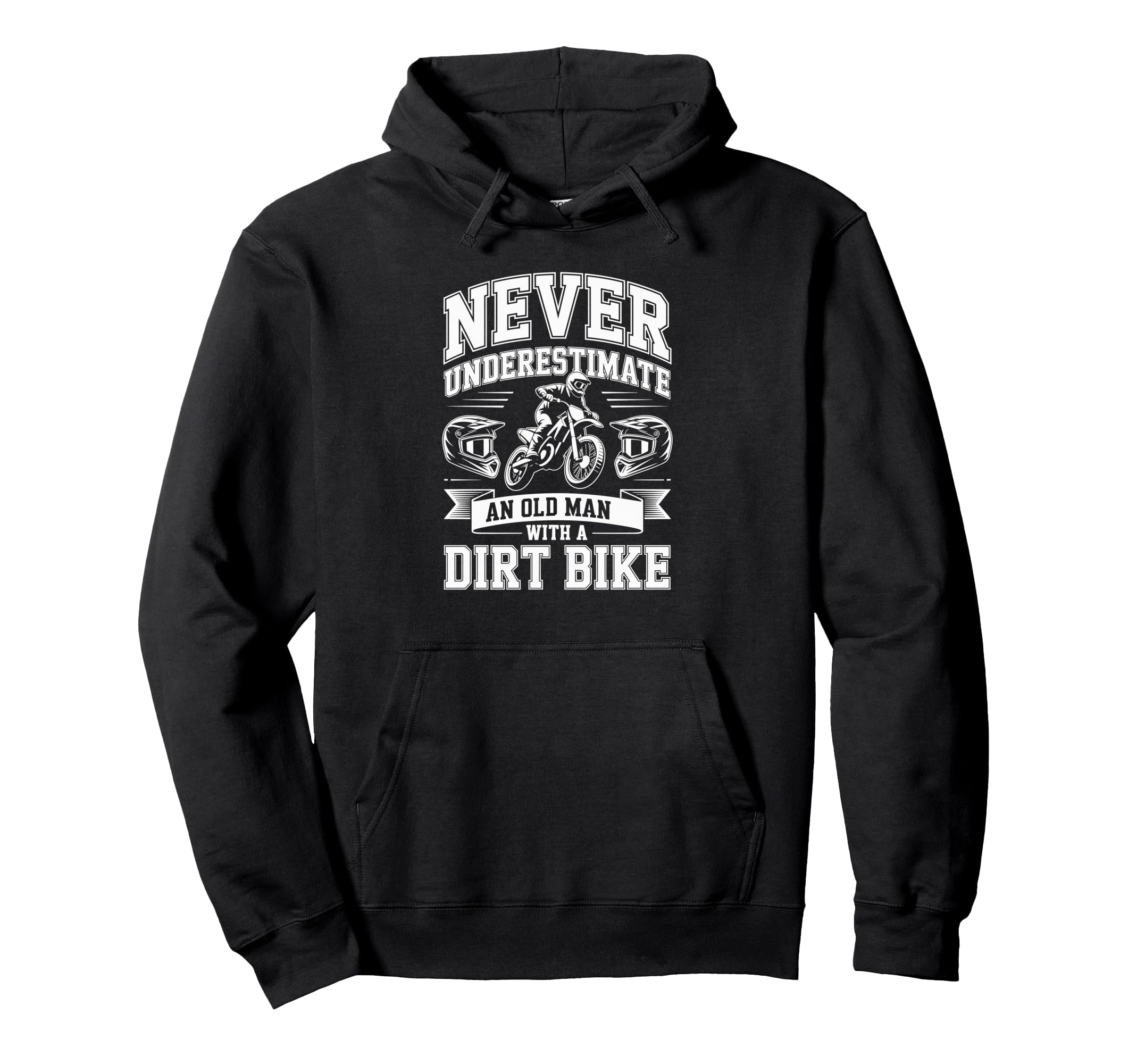 Veteran Motorcycle Racers Conquer Hoodie - Novelty Apparel for Adults - T-Shirt, Sweatshirt, Hoodie