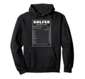 Golfer Nutrition Facts Funny Golf Dad Hoodie - Minimalist Print Men Women - T-Shirt, Sweatshirt, Hoodie