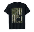 Us Flag Deer Elk Buck Camoflage Hunting T-Shirt - Custom Art Print Unisex - T-Shirt, Sweatshirt, Hoodie