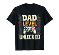Dad Level Unlocked Funny Gamer Dad T-Shirt - Novelty Apparel for Adults - T-Shirt, Sweatshirt, Hoodie