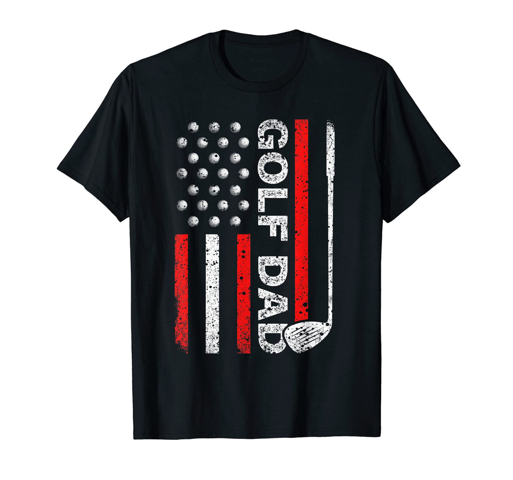 Golf Dad American Flag Dad Golf T-Shirt - Novelty Apparel for Adults - T-Shirt, Sweatshirt, Hoodie