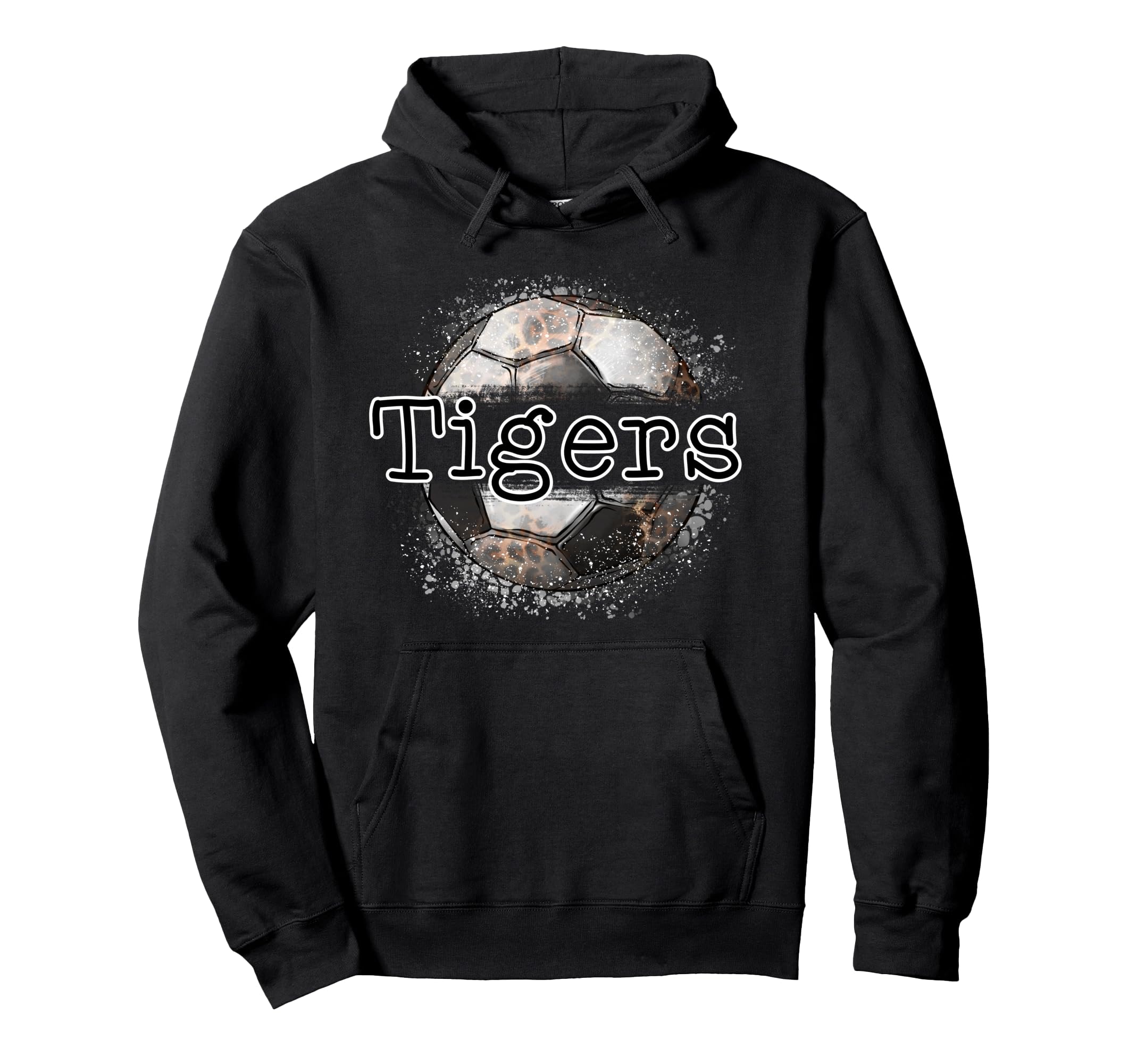 Tigers Soccer Game Day Leopard Hoodie - Casual Everyday Wear for Adults - T-Shirt, Sweatshirt, Hoodie
