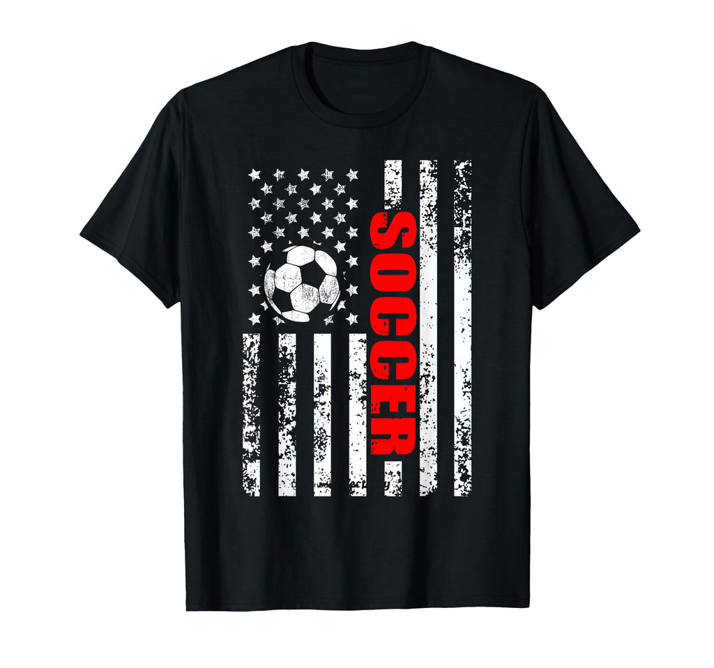 Us American Flag Soccer Patriotic T-Shirt - Fun Novelty Design for Adults - T-Shirt, Sweatshirt, Hoodie