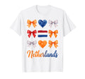 Coquette Bow Dutch Flag Netherlands T-Shirt - Custom Art Print Unisex - T-Shirt, Sweatshirt, Hoodie