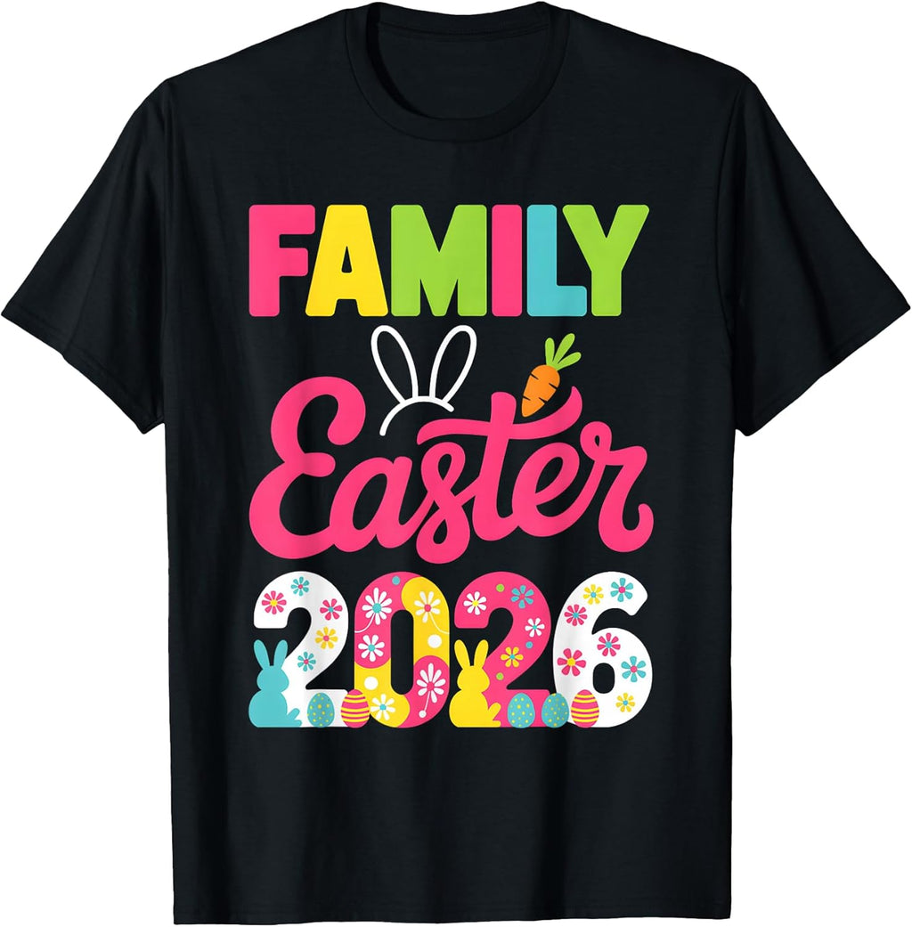 Family Easter 2026 Bunny Day Celebration - Adult & Kids T-Shirts, Sweatshirts & Hoodies apparel design preview 1
