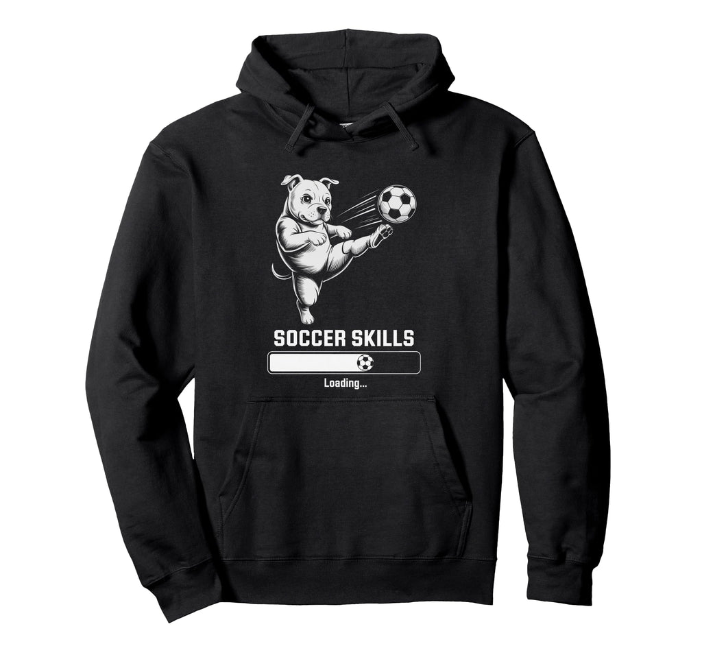 Soccer Pug Skills Loading Dog Score Cleats Hoodie - Graphic Print Unisex - T-Shirt, Sweatshirt, Hoodie