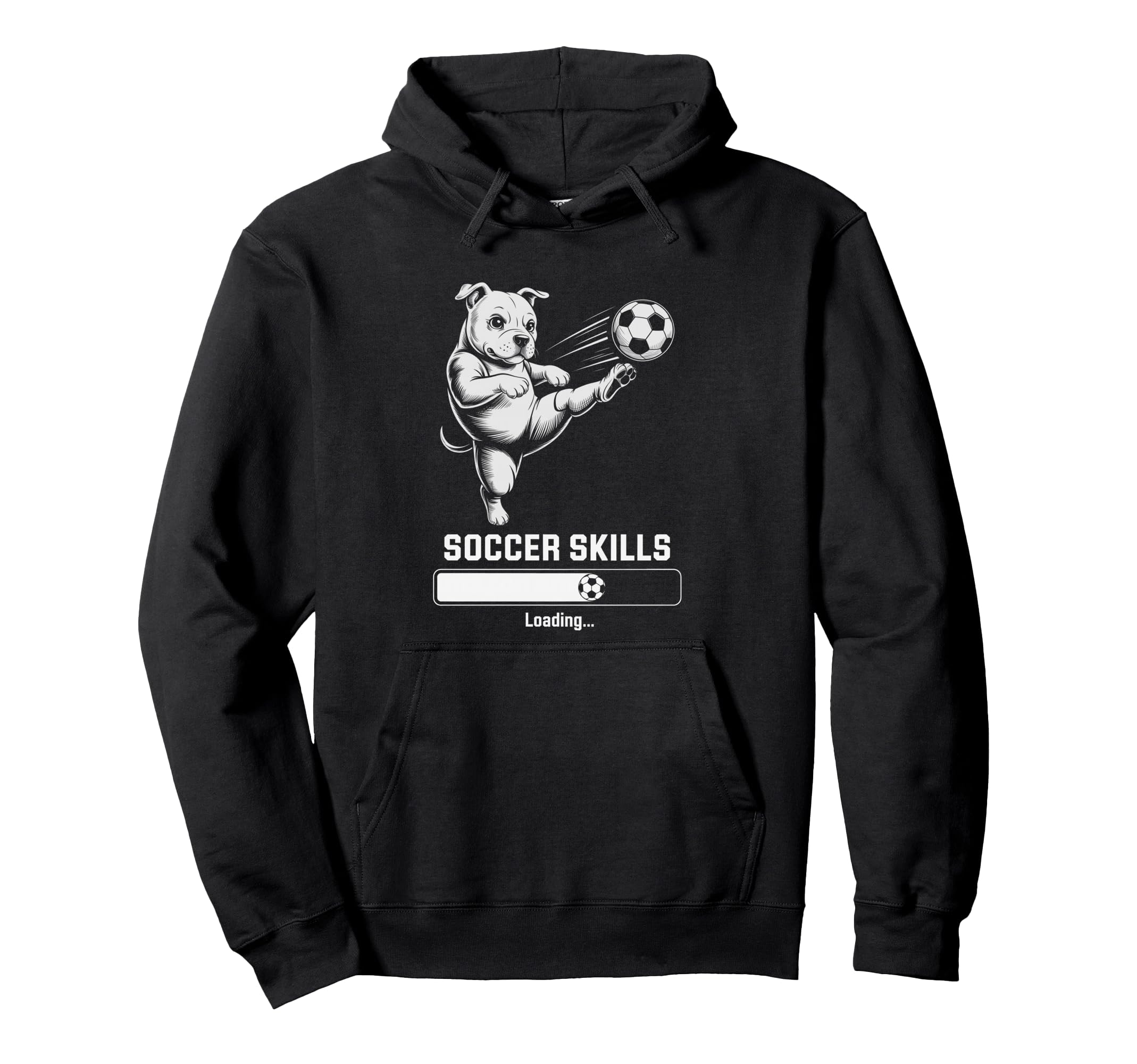 Soccer Pug Skills Loading Dog Score Cleats Hoodie - Graphic Print Unisex - T-Shirt, Sweatshirt, Hoodie