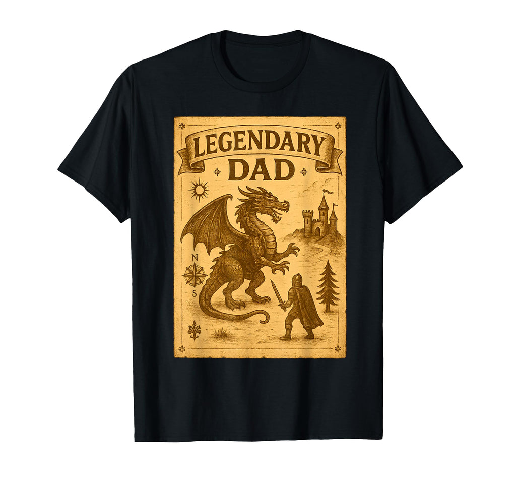Legendary Dad Fathers Day Medieval Fantasy T-Shirt - Trendy Graphic Unisex - T-Shirt, Sweatshirt, Hoodie