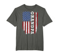 Grandpa Flag Usa American Flag Proud T-Shirt - Unique Graphic Unisex - T-Shirt, Sweatshirt, Hoodie