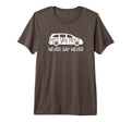 Never Say Never Sayings Minivan T-Shirt - Fun Novelty Design for Adults - T-Shirt, Sweatshirt, Hoodie