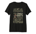 Mens Proud Military Step Dad T-Shirt - Casual Everyday Wear for Adults - T-Shirt, Sweatshirt, Hoodie