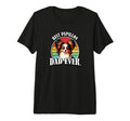 Funny Best Dad Ever Papillon Dog Lover Tri T-Shirt - Unique Graphic Unisex - T-Shirt, Sweatshirt, Hoodie