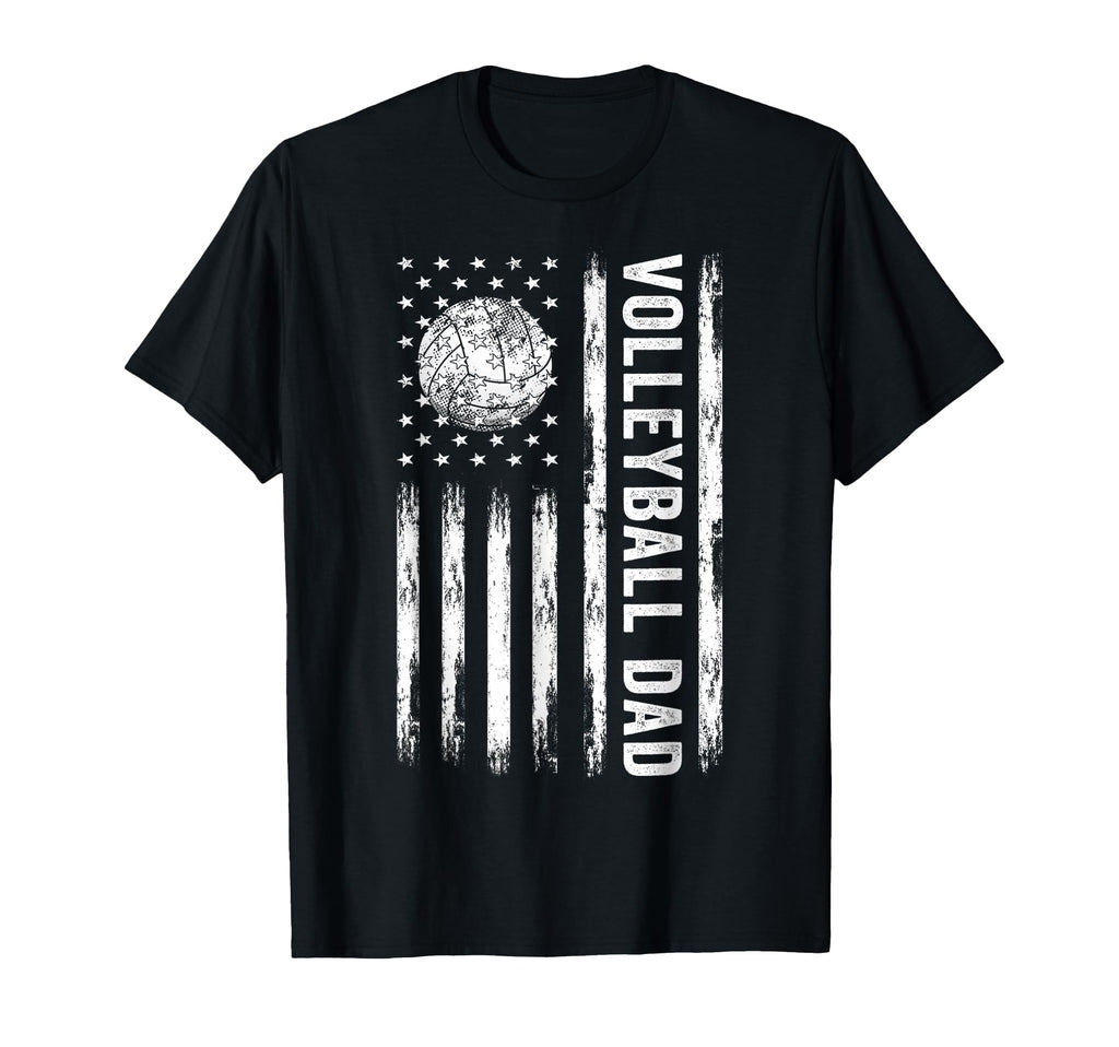 Usa Flag Volleyball Dad Fathers Day T Sweatshirt - Custom Art Print Unisex - T-Shirt, Sweatshirt, Hoodie
