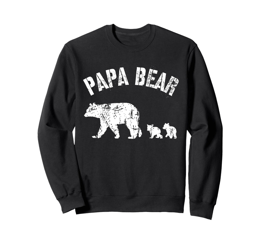 Papa Bear 2 Two Cubs Fun Dad Sweatshirt - Casual Everyday Wear Unisex - T-Shirt, Sweatshirt, Hoodie